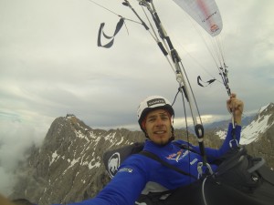 Peter flying from the Zugspitze