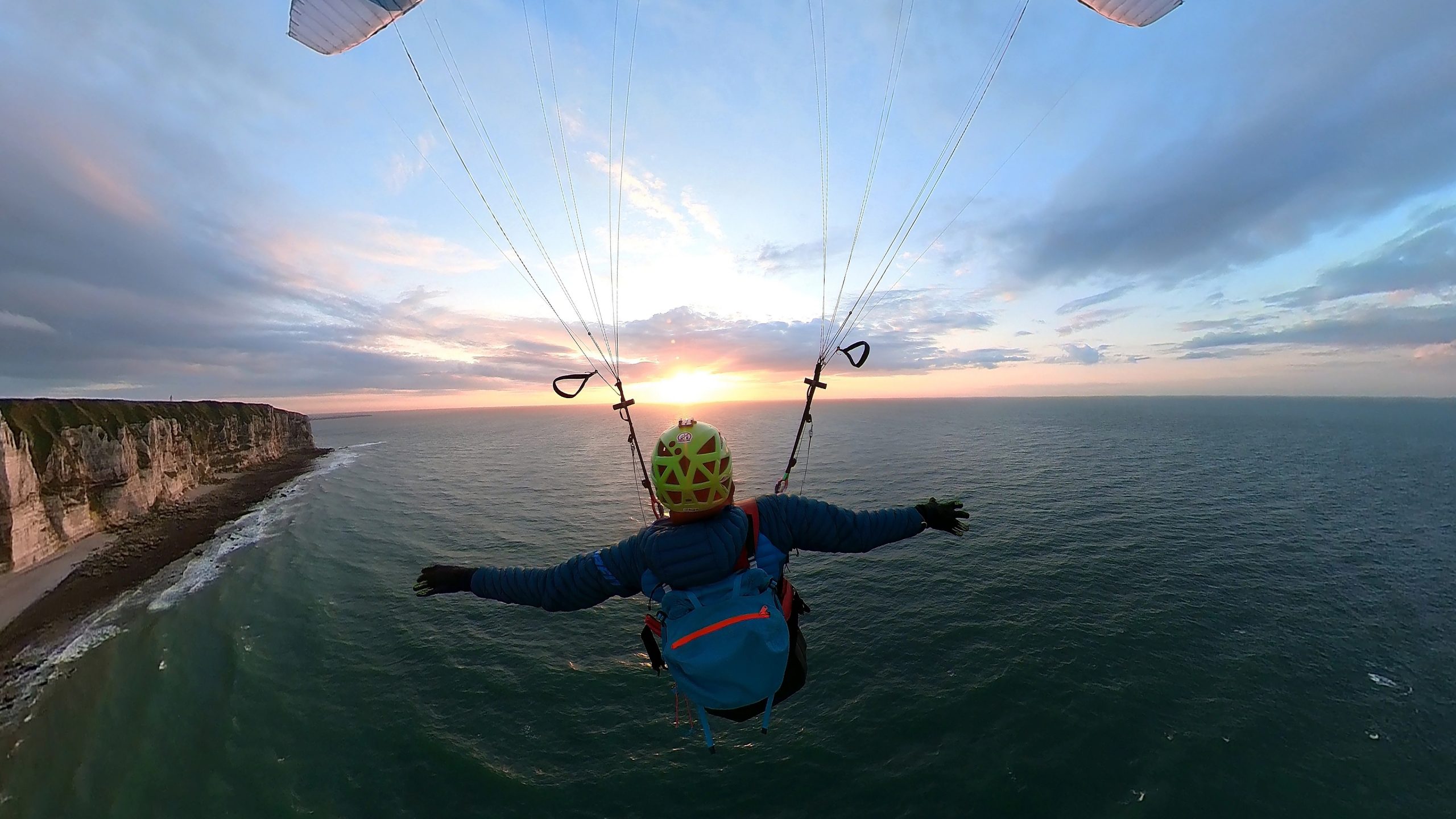 Paragliding in der Normandie
